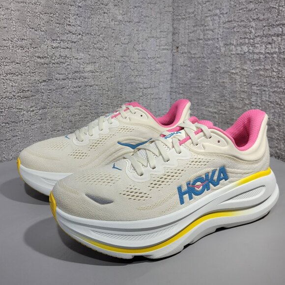 Hoka One One Bondi 9 Women's Size 10D US Alabaster Birch Running Shoes 1162014 - Picture 6 of 11